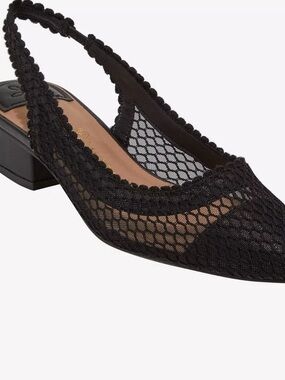 Beautiful Chinese Laundry Black Mesh Slingback Flats